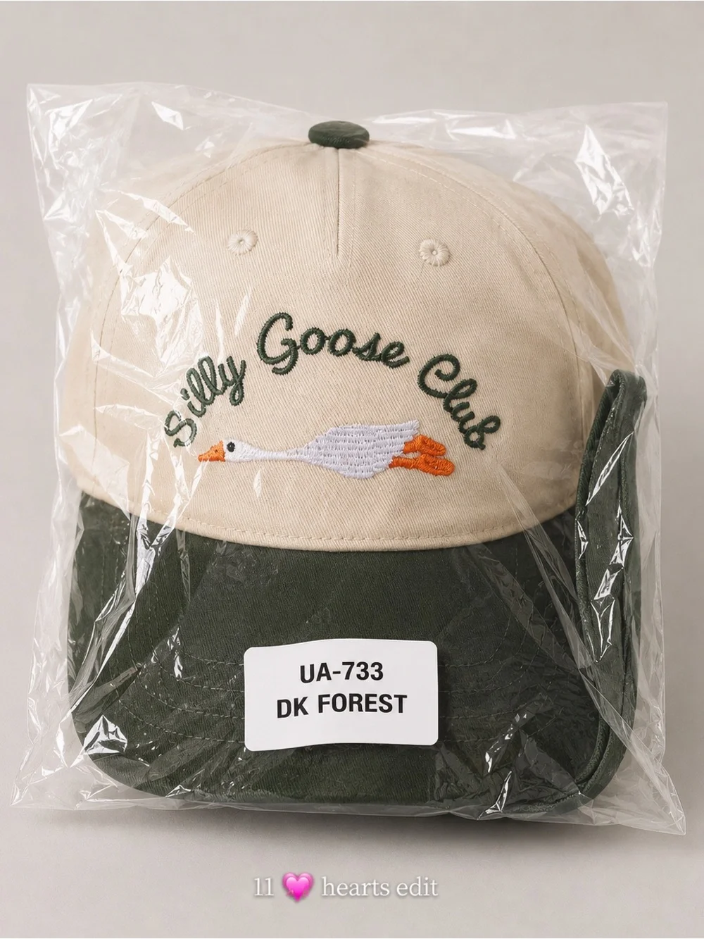 Silly Goose Club Two-Tone Baseball Cap Adjustable Embroidered Dad Hat NWT